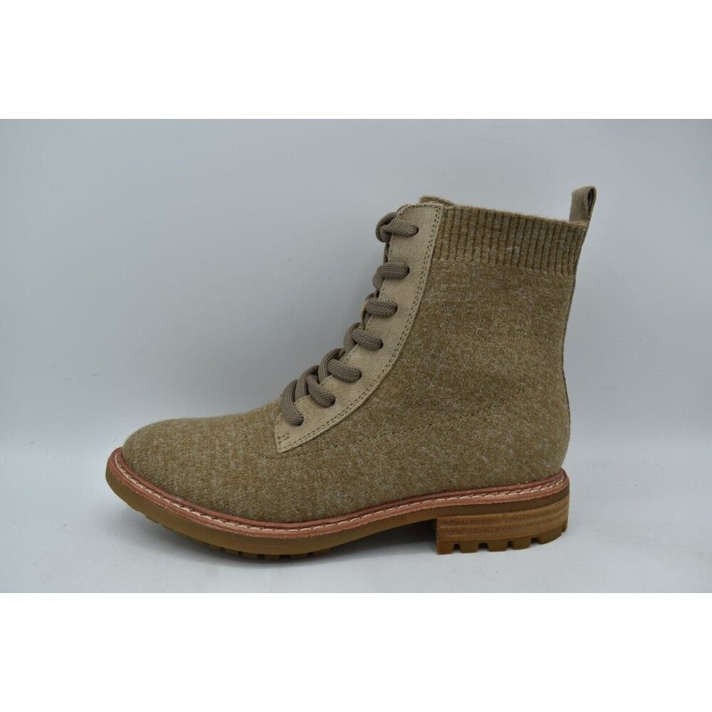 Sofft Womens Size 7 Landee Heathered Caramel Lace Up Knit Combat Boots Shoes - Picture 7 of 12